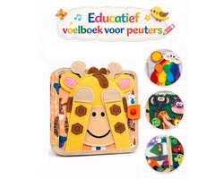 Montessori Vilt Busy Book Giraf – Educatief Voelboek voor Baby