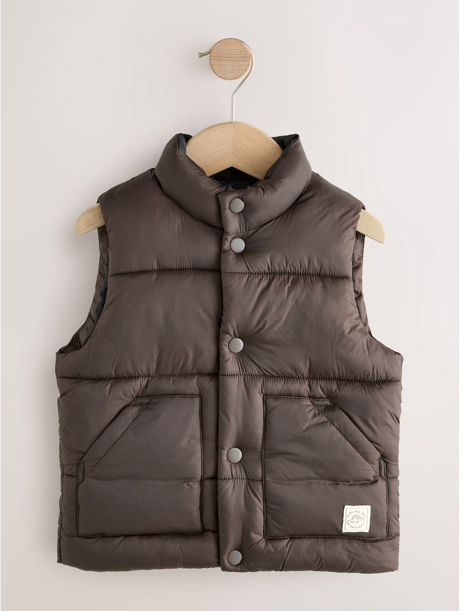 Gewatteerd gilet Bruin