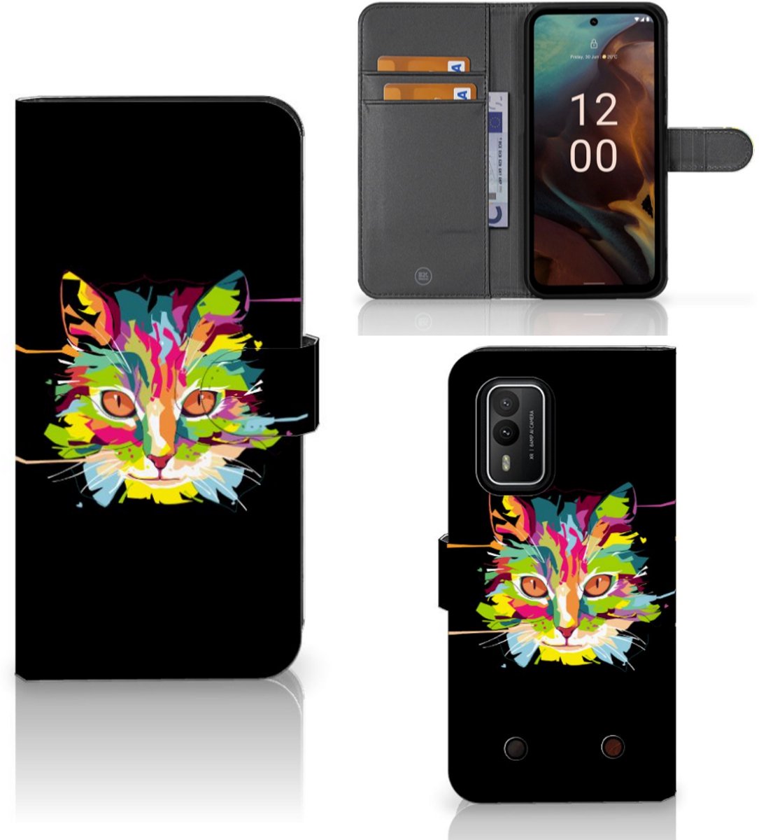Nokia XR21 Leuk Hoesje Cat Color