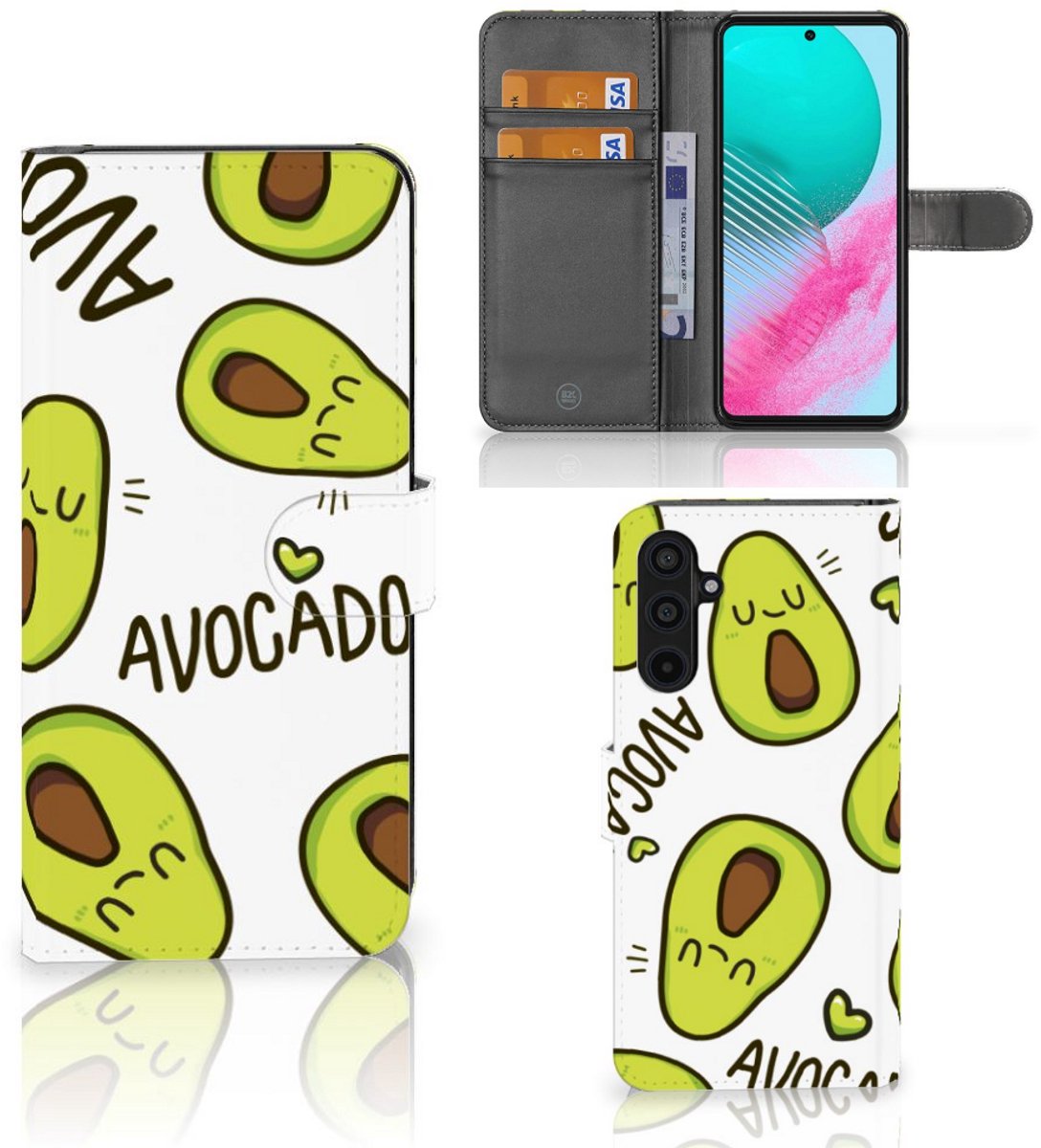 Book Case voor Samsung Galaxy M54 Leuk Hoesje Avocado Singing