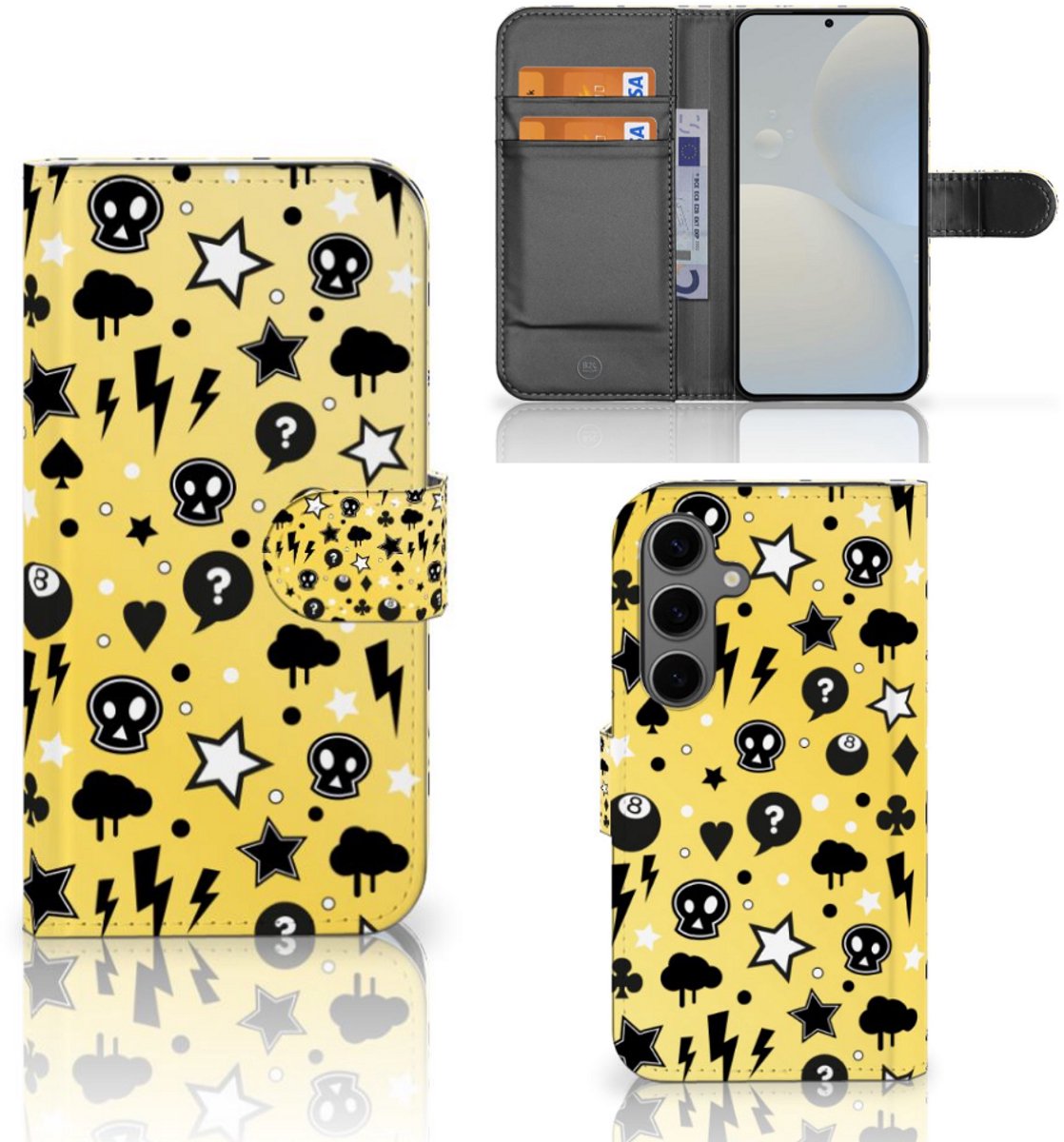 Telefoonhoesje met Naam Samsung Galaxy S25 Punk Geel