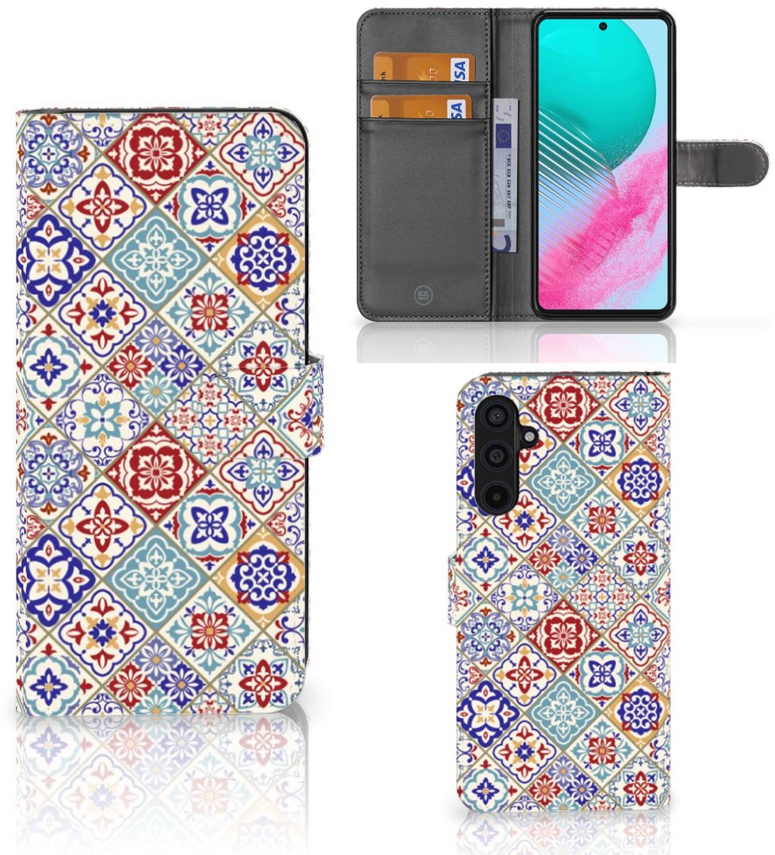 Samsung Galaxy M54 Bookcase Tiles Color