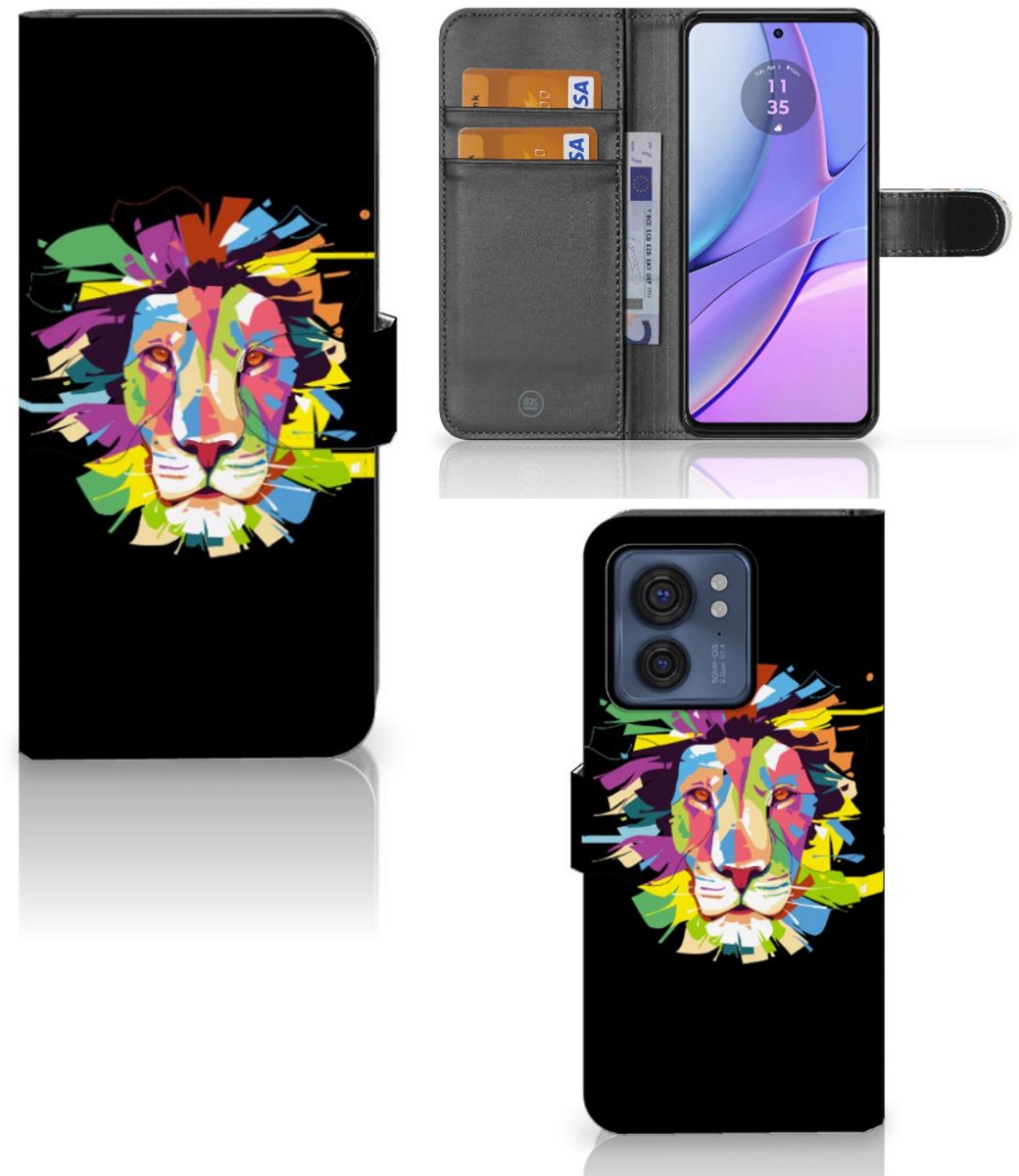 Motorola Edge 40 Leuk Hoesje Lion Color