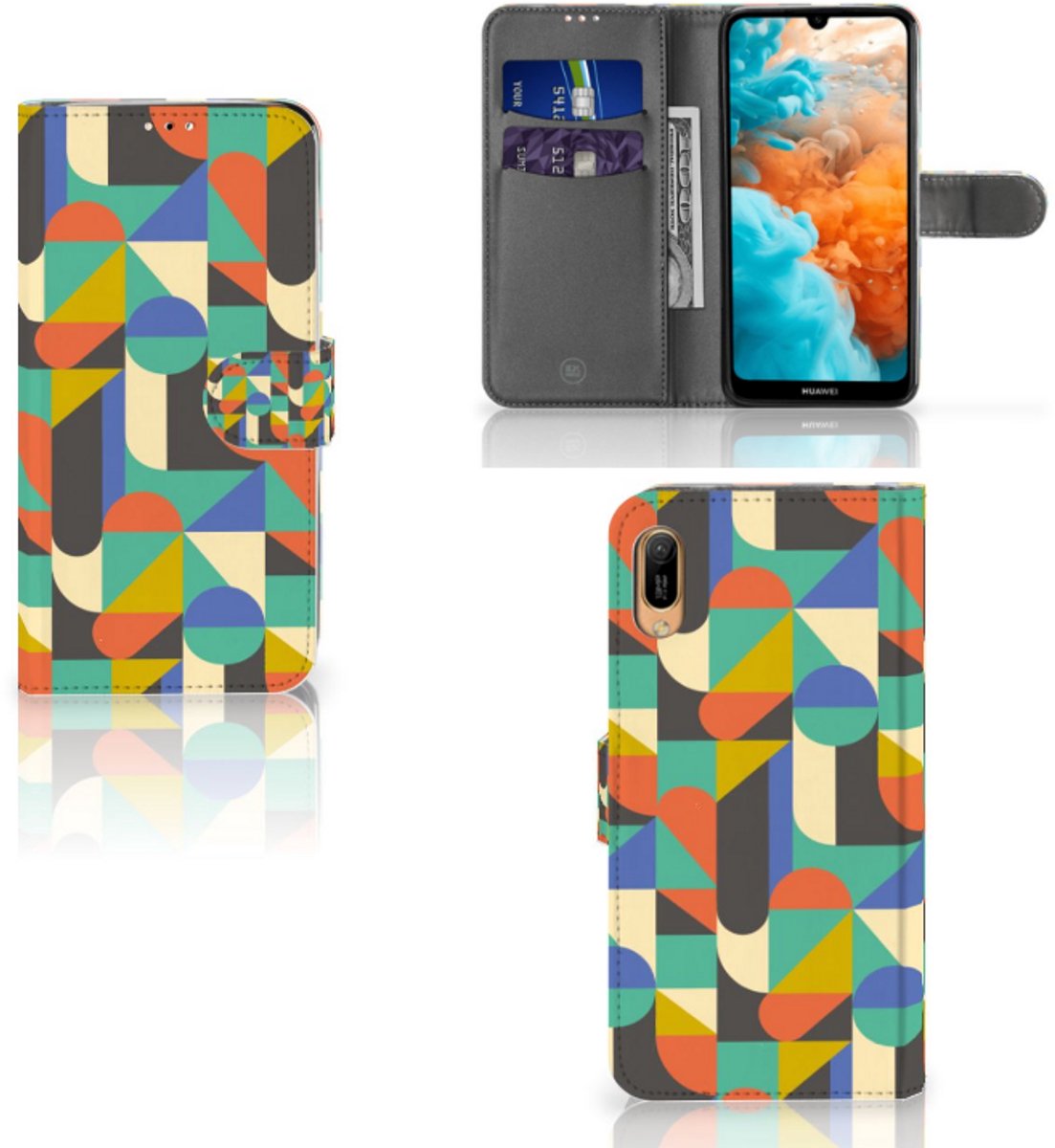 Huawei Y6 (2019) Telefoon Hoesje Funky Retro