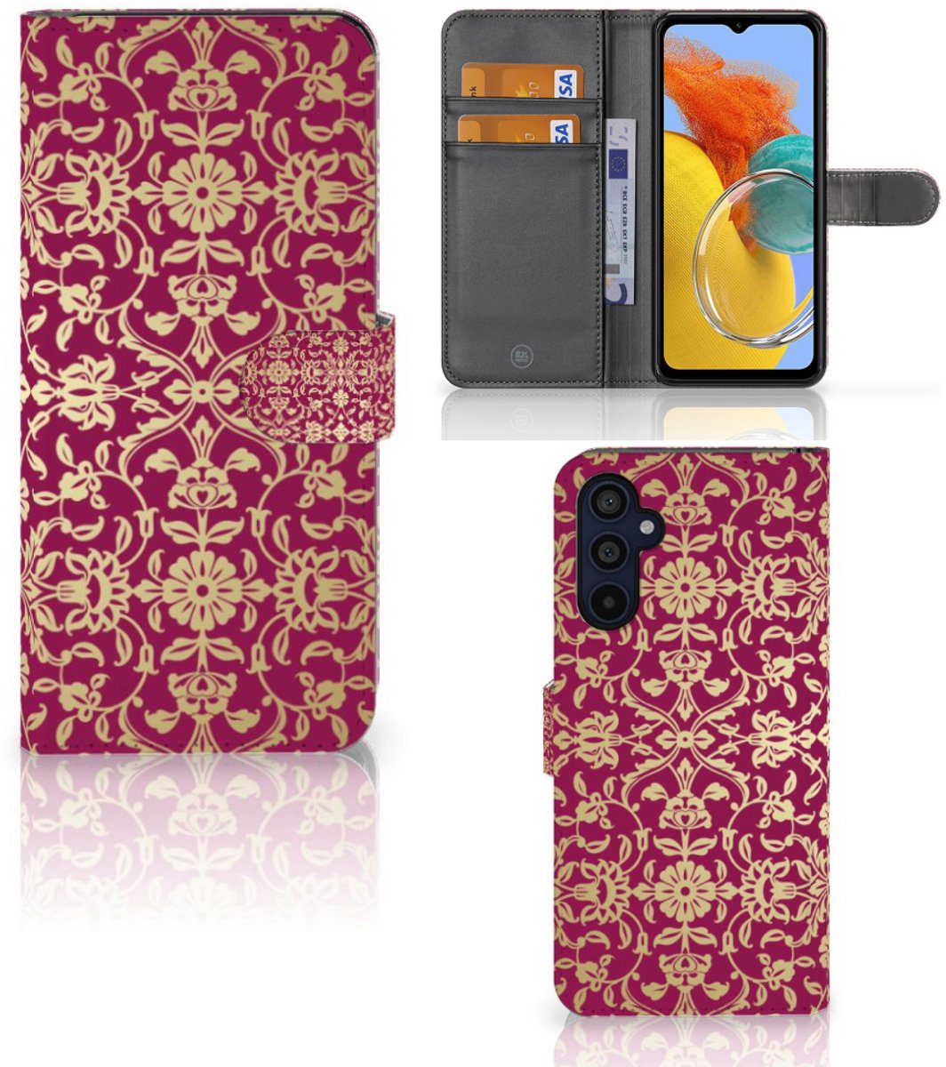 Wallet Case Samsung Galaxy M14 Barok Pink