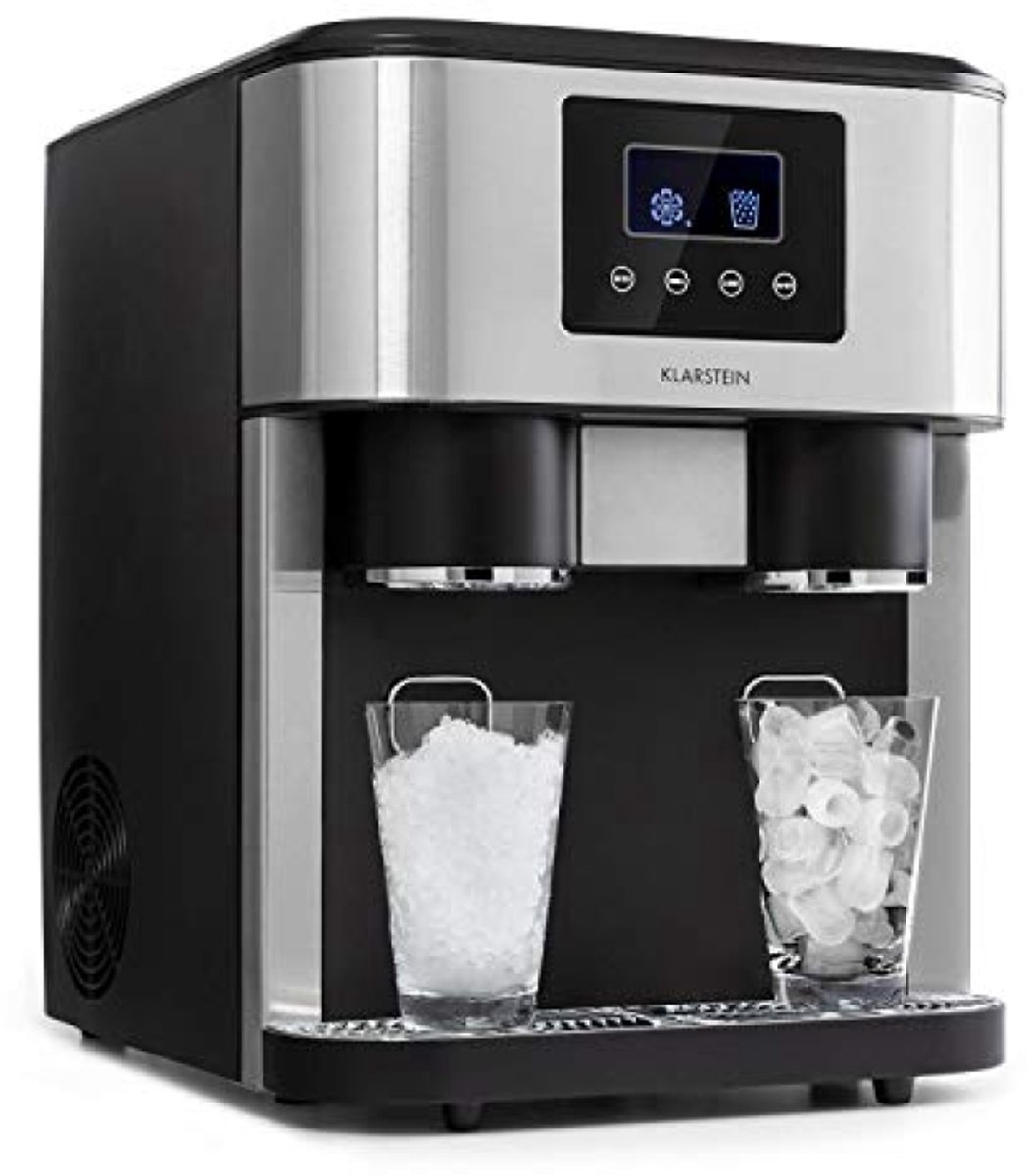 IJsmachine - Crushed Ice Maker - Drankjes Koelen - 3 Functies In 1 - 18Kg Per Dag - Zilver