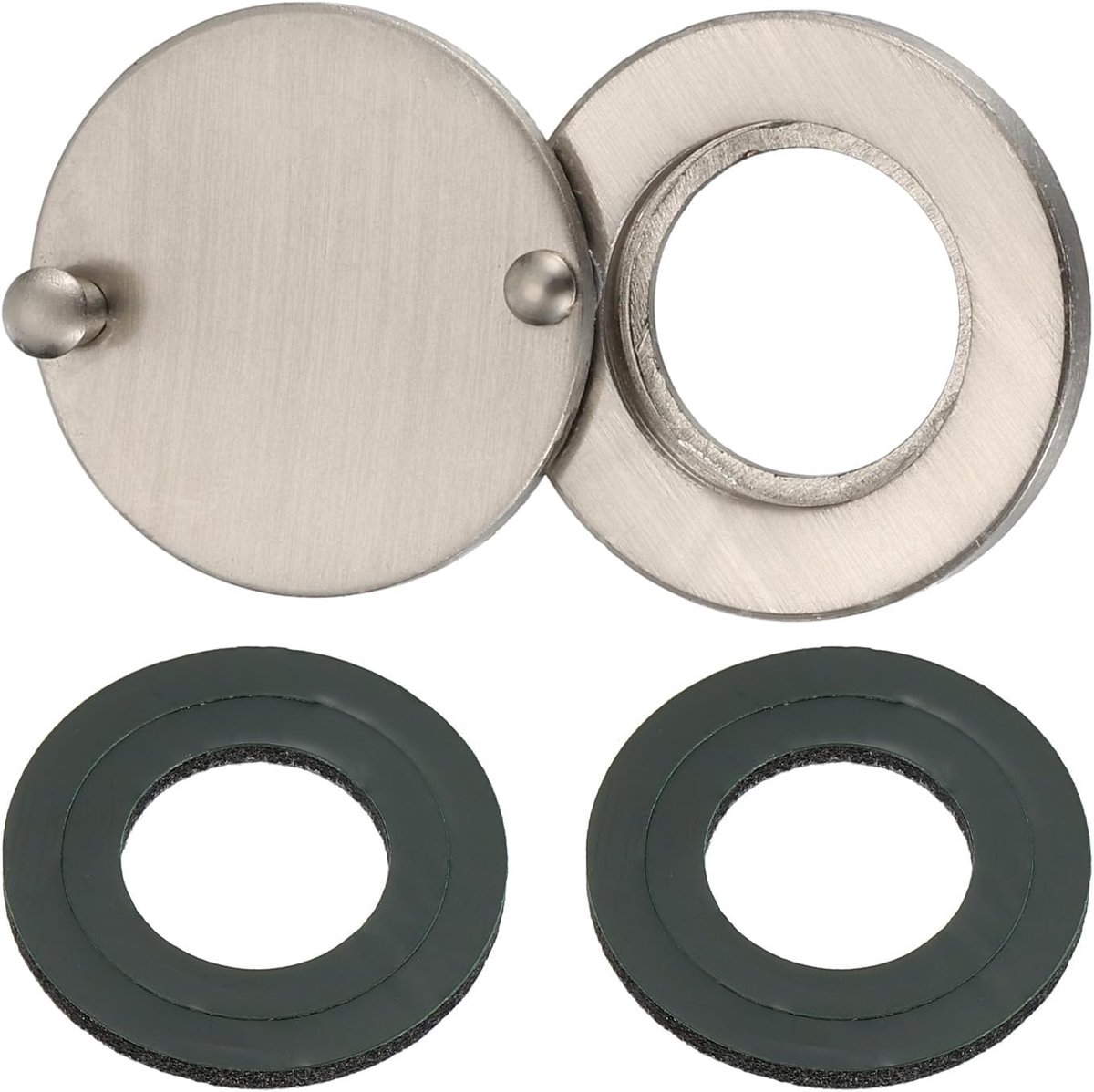 5/8 Inch Swivel Door Spy Cover - Adhesive for Home Safety - Apartment Hotel Brushed Nickel