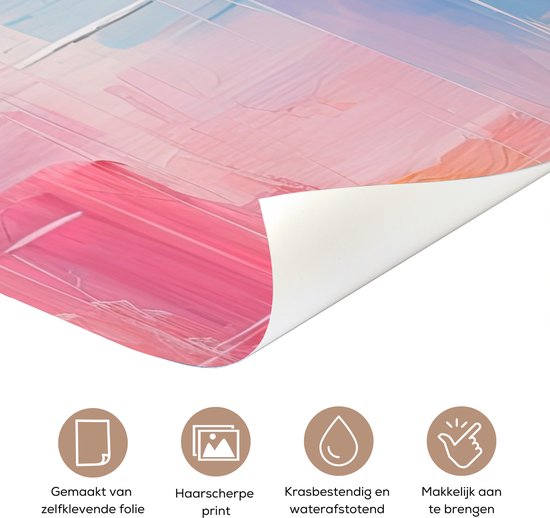 Poster porte 90x235 cm - Sticker porte Aquarelle - Pastel - Abstrait - Art - Film meuble autocollant - Film porte salon - Papier peint fotobehang intérieur - Film adhésif porte - Stickers porte - Sticker papier peint porte - Décoration chambre