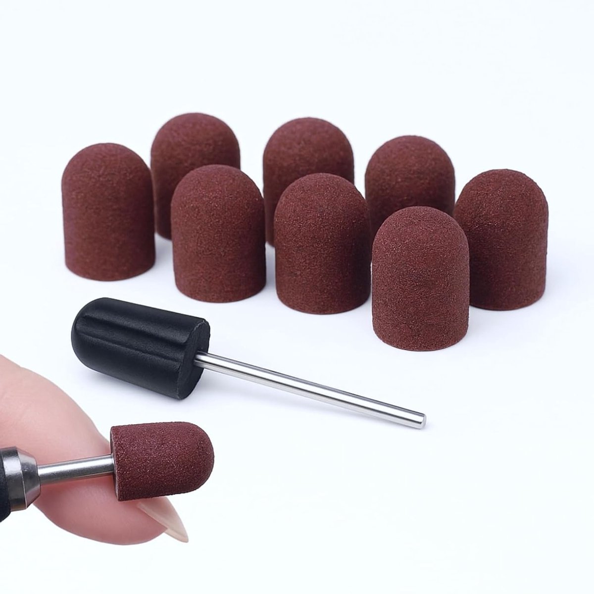 Set van 10 Nagelvijlen voor Manicure en Pedicure, Schuurkoppen en Polijstkoppen voor Perfecte Nagelverzorging 13 x 19 cm