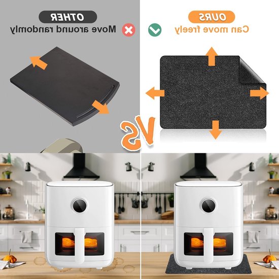 Hittebestendige en brandwerende mat voor de keuken - Isolatie en bescherming voor werkbladen, 44 x 30 cm, ideaal voor bakken en koken — afbeelding 3