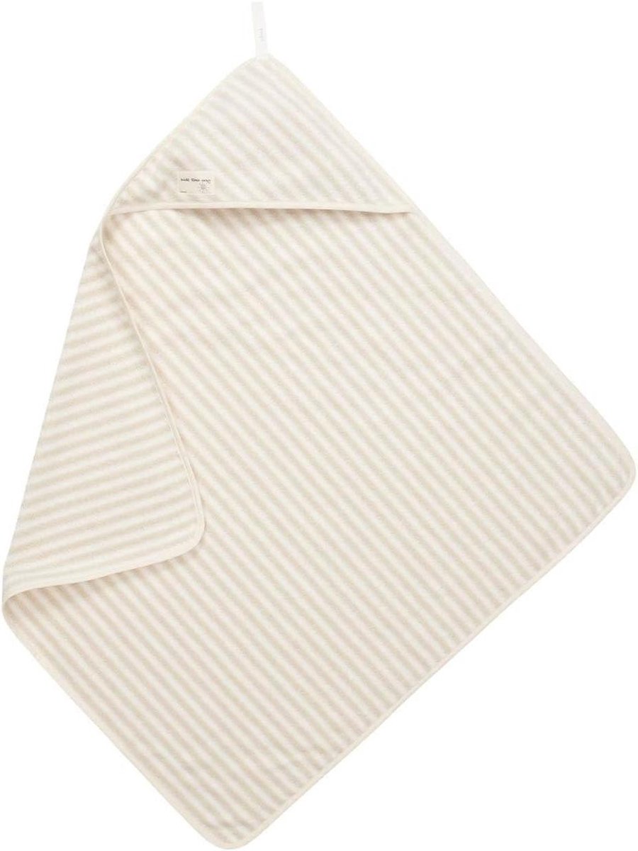 Baby Badcape - Wikkelhanddoek Capuchon - Baby Afdrogen - Biologisch Katoen - 100x100 cm - Ecru