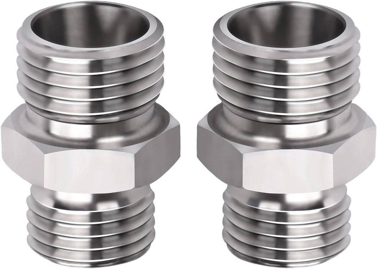 Hose Adapter voor Kleine Graafmachines - M14x1.5mm naar M16x1.5mm, Hydraulische Slang Verstelbaar, Duurzaam Staal