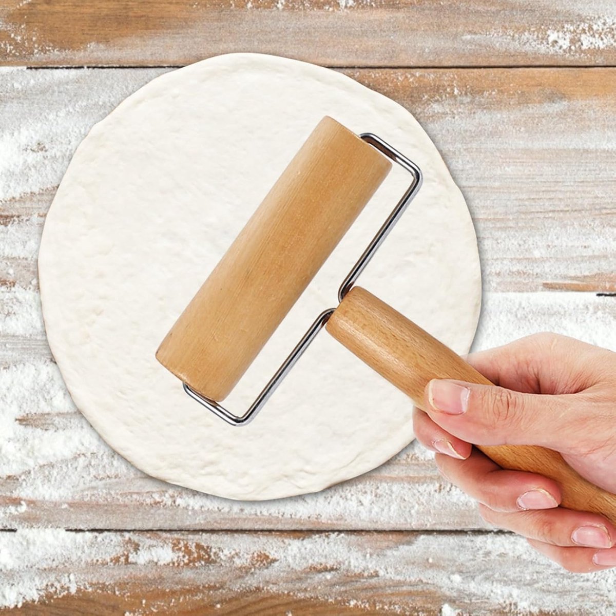 Houten Rolling Pin - Bakgereedschap voor Deeg en Pizza - Keukenaccessoire (Style 1)