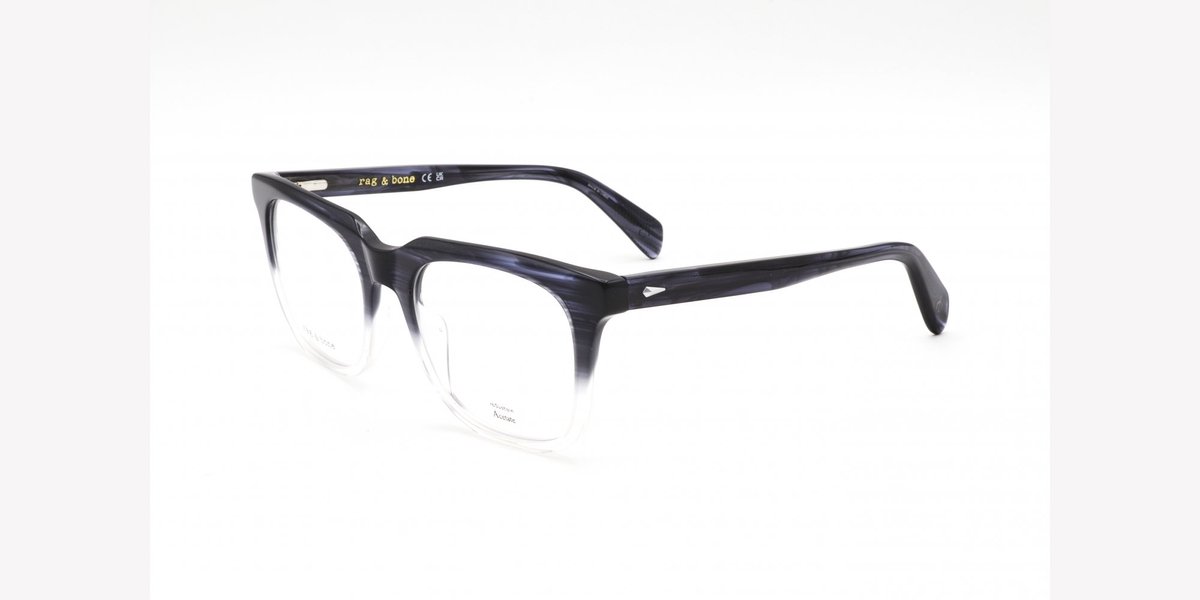 Rag & Bone RNB7064/G Grey horn 55/20/145 MAN Brilmonturen