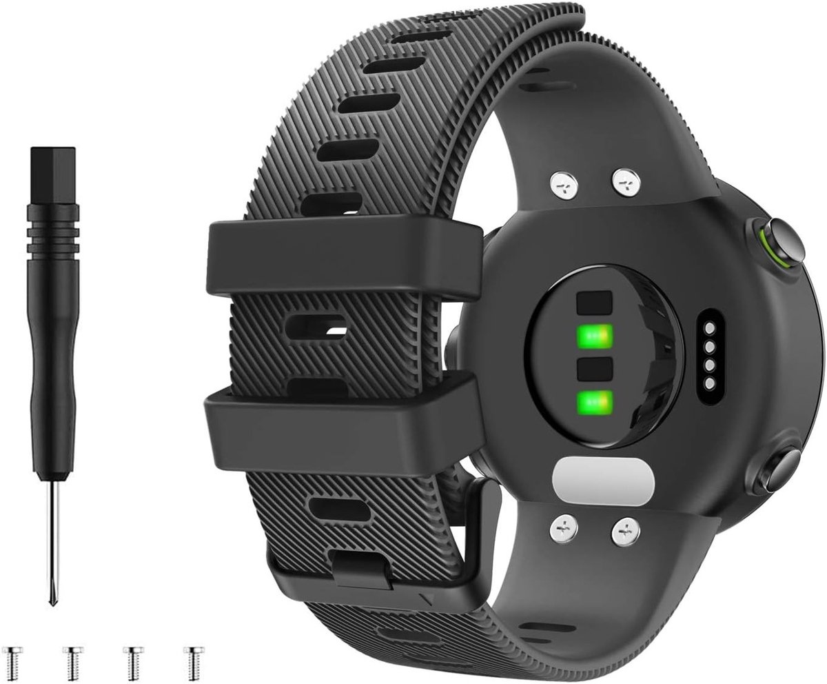 Zachte Siliconen Vervangband voor Garmin Forerunner 45, Verstelbare Sportarmband, Comfortabele Polsband