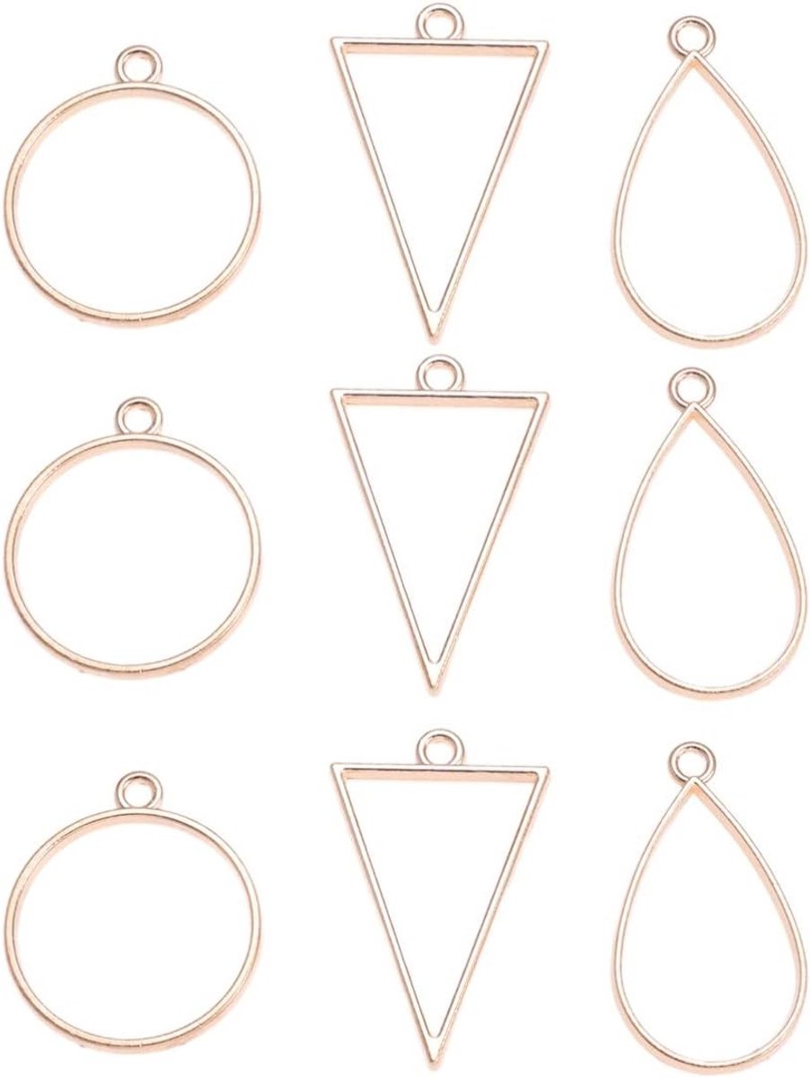 30 Stuks Open Ring Pendants voor Sieraden, Perfect voor DIY Projecten en Creatieve Ontwerpen