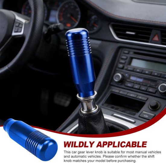 Schakelpookknop Auto - Schakelhendel Handgreep - Interieur Verbeteren - Aluminiumlegering - 8.5 cm - Blauw — afbeelding 4