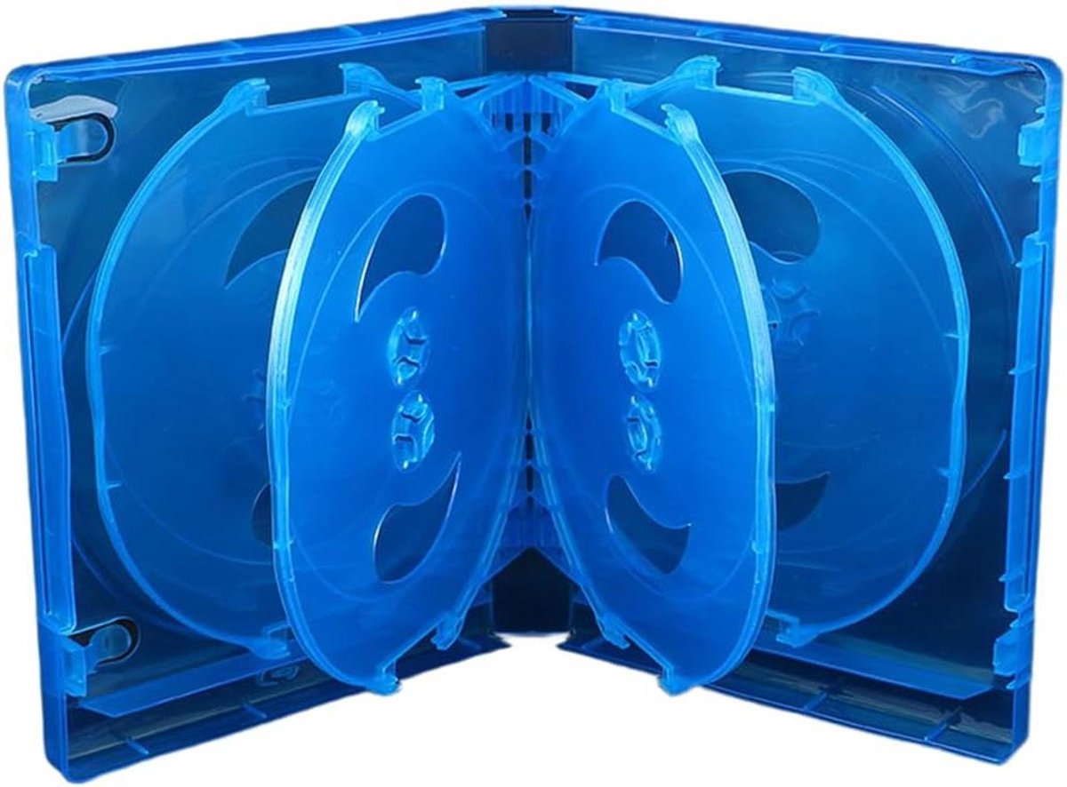 CD Opbergdoos - DVD Case Houder - Media Organiseren - Krasbescherming - 10 Discs - Blauw