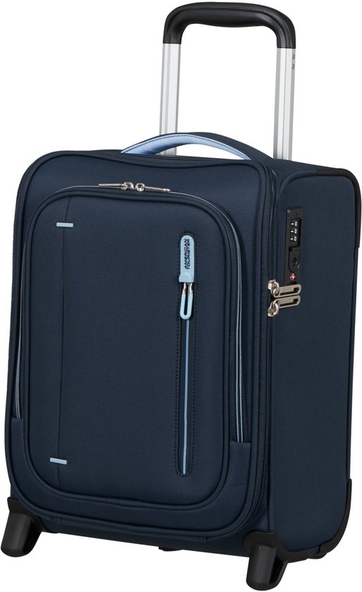 American Tourister trolley Cloudrider Upright Underseater TSA Sky Navy donkerblauw 40cm