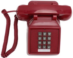 Allecto - Vintage bedrade telefoon - Retro bureautelefoon - Mechanische beltoon - Klassieke vaste telefoon - Instelbaar belvolume - Geschikt voor t...