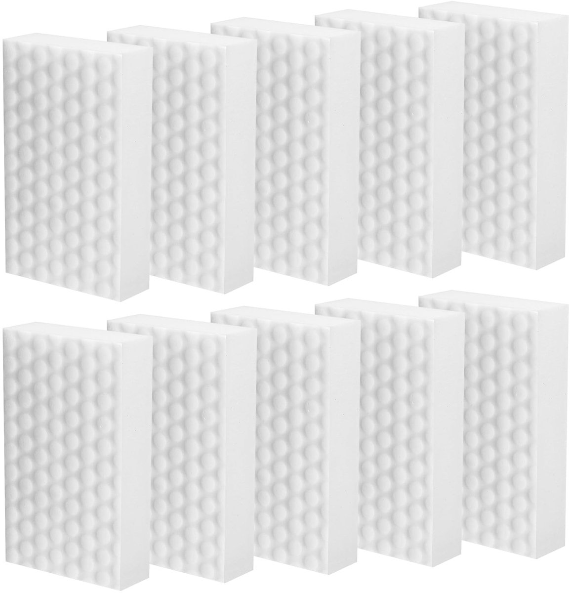 Allecto - Schoonmaak Spons - 10 Stuks - Magic Sponge voor Makkelijk Schoonmaken - Wit - Verwijdert Vlekken - Ideaal voor Huishoudens en Keuken