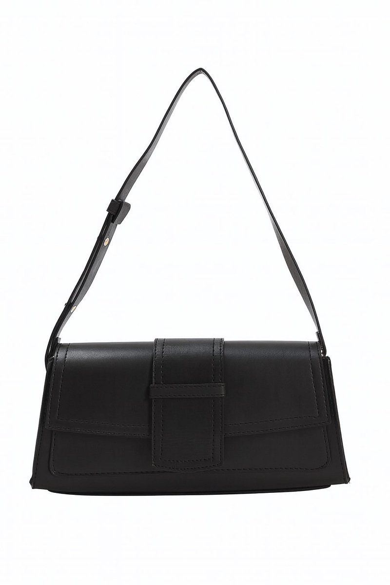 Worldstar Products © Dames Schoudertas Zwart Mini Tas Crossbody Tas City Tas Met Drukknoopsluiting Compacte Mode Tas Voor Dagelijks Gebruik En Uitgaan