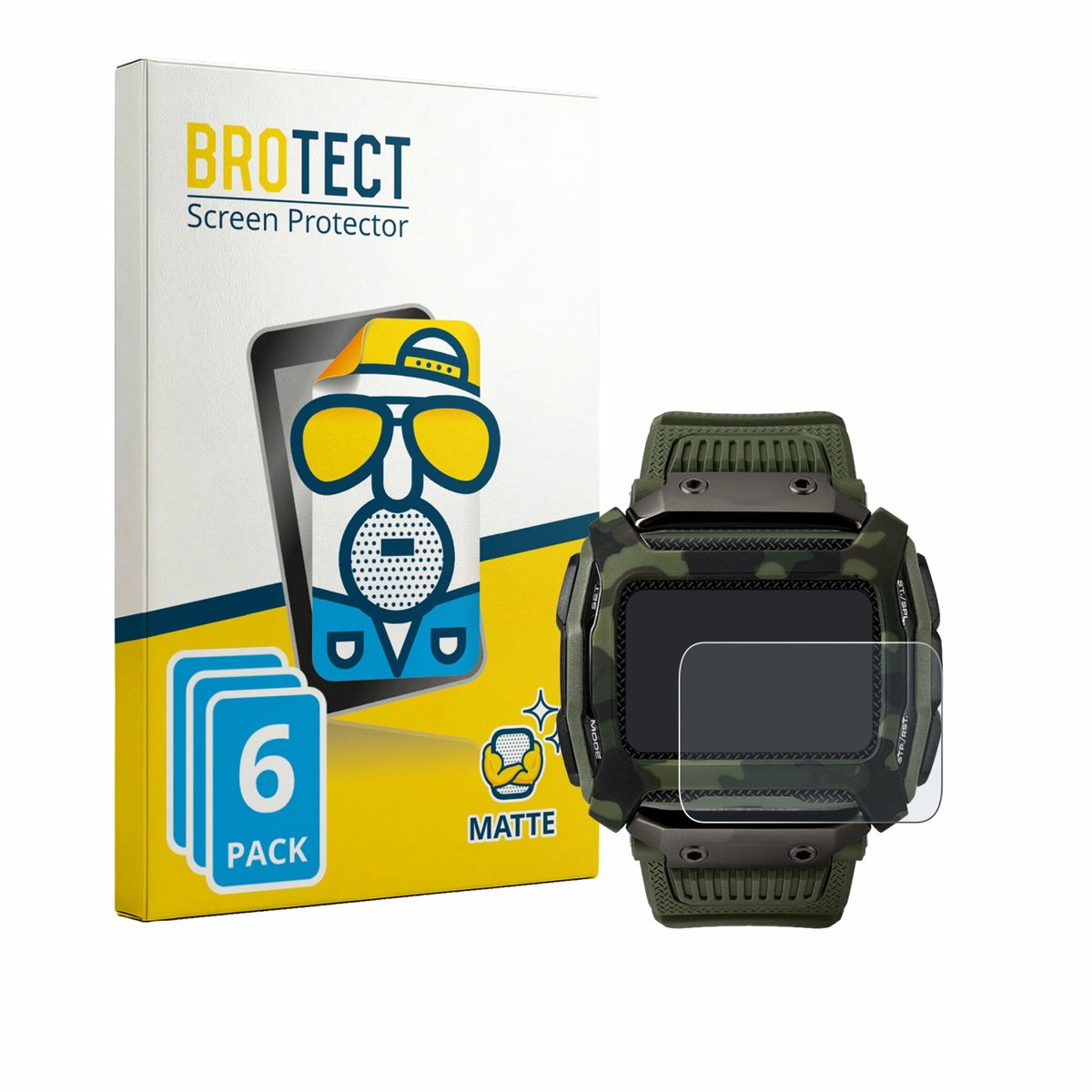 BROTECT - Screenprotector voor Timex Command Shock - Folie Beschermfolie matte 6 Stuks