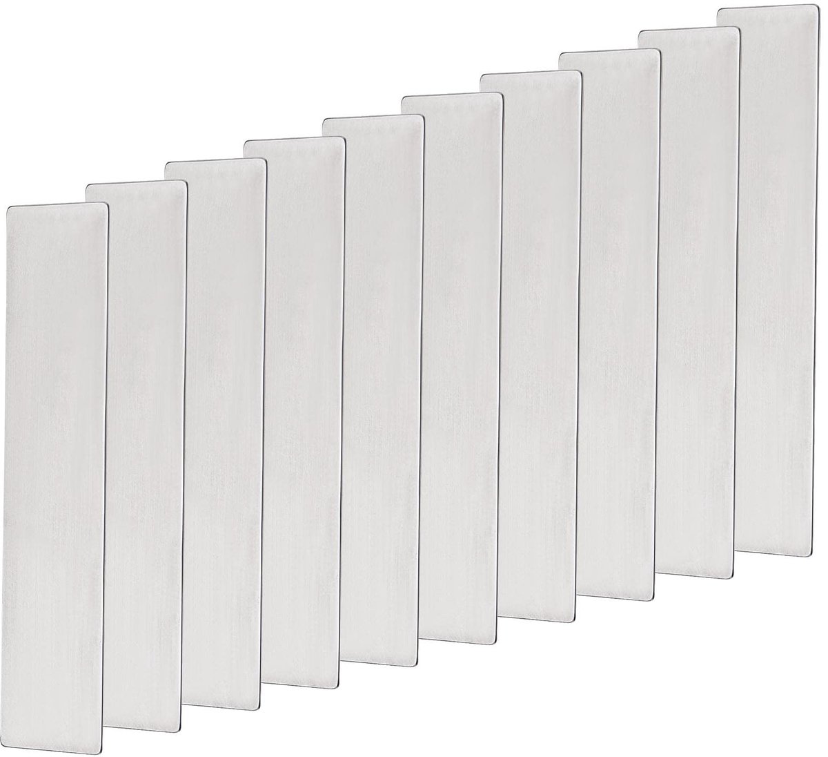 Allecto - Luchtcompressor-ventielplaat - 10 stuks - Duurzaam staal - 11 x 57 mm - Vervangingsonderdeel - Geschikt voor 65 mm cilinder
