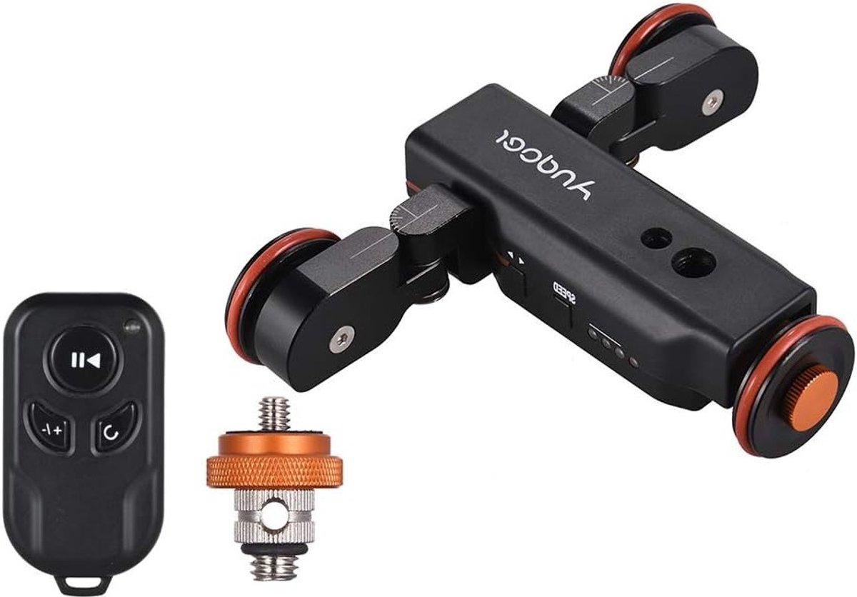 Automatische Video Camera Slider Dolly met Draadloze Afstandsbediening en 1800mAh Accu, Verstelbare Mini Slider voor Canon, Nikon, DSLR en Smartphones met 3 Snelheden