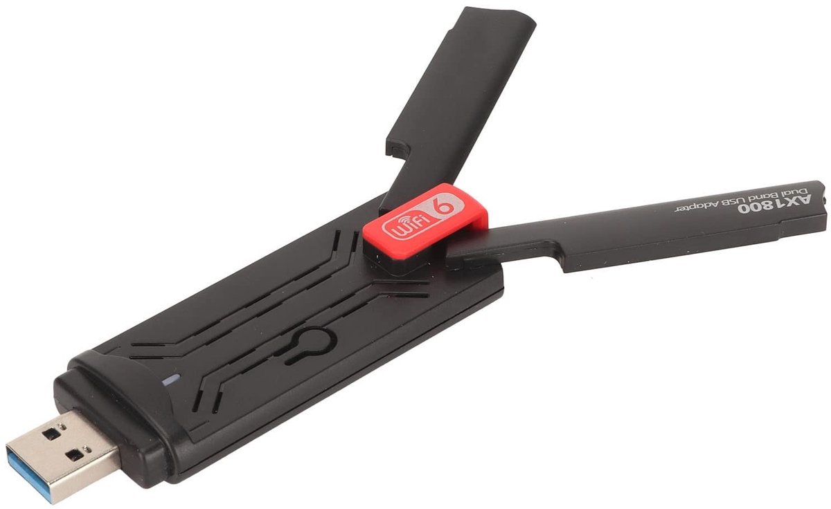 VT Goods - Wifi-adapter - 1800 Mbps - USB3.0 Draadloos - 5 GHz en 2,4 GHz - Verbeterde Ontvangst - Geschikt voor Computers - Compact Model