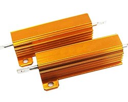 Dailygoody - Aluminium Behuizing Weerstand - Goudkleurig - 50W 15 Ohm - Duurzaam - Geschikt voor AC/DC - 2 Stuks