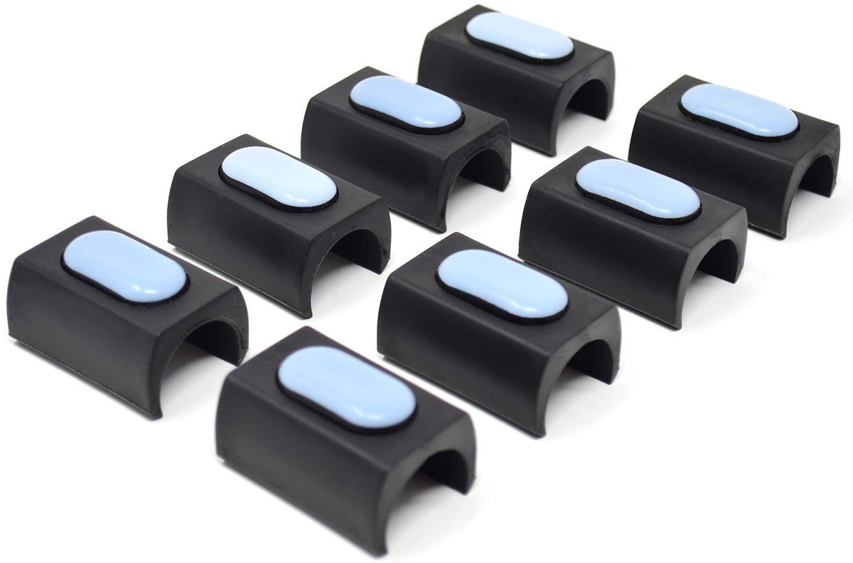 Dailygoody Set van 8 glijders - Meubelglijders - Zwart - Bescherming voor vloeren - Geluidsreductie - Geschikt voor cantilever stoelen - Diamet...