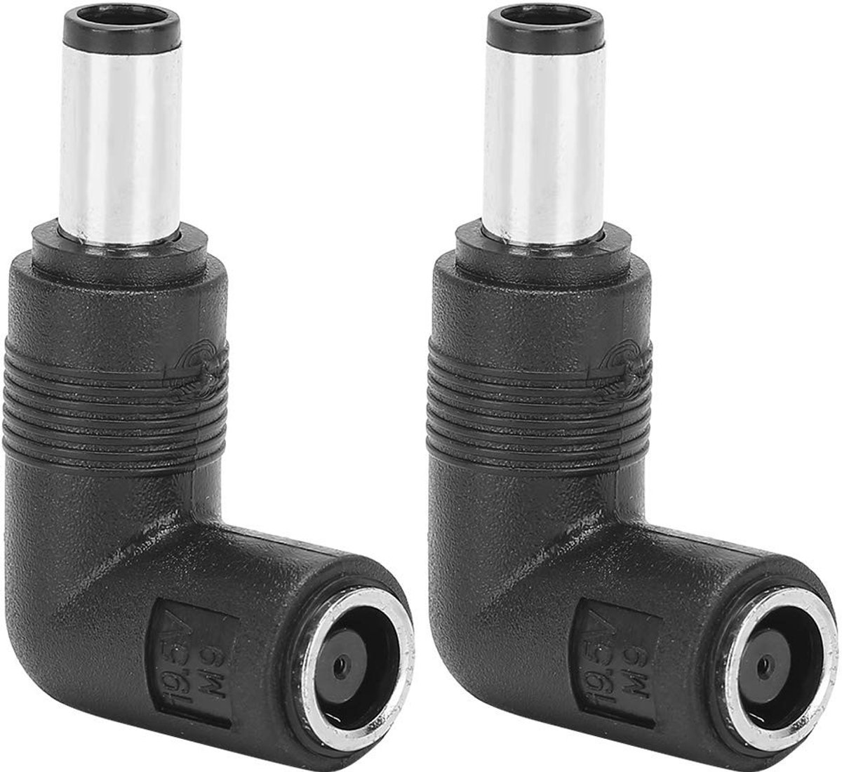 Dailygoody - Profi Adapter - Laptop Adapter - Winkelstecker - Zwart - 7,4 x 5,0 mm - Mannelijke Kop - Geschikt voor Laptops - Adapter voor Netwer