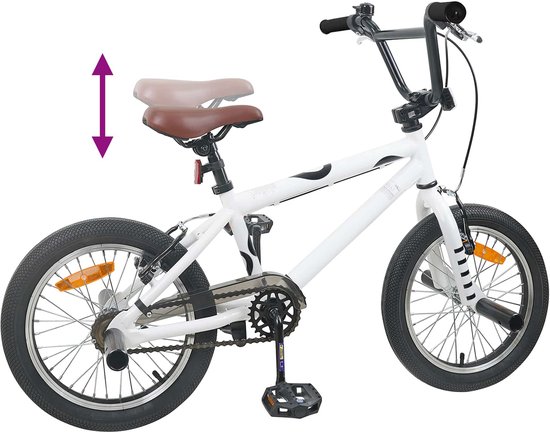 vidaXL - BMX - Fiets - 16 - Inch - voor - 5-8 - jaar - oud - Wit van VidaXL — afbeelding 4