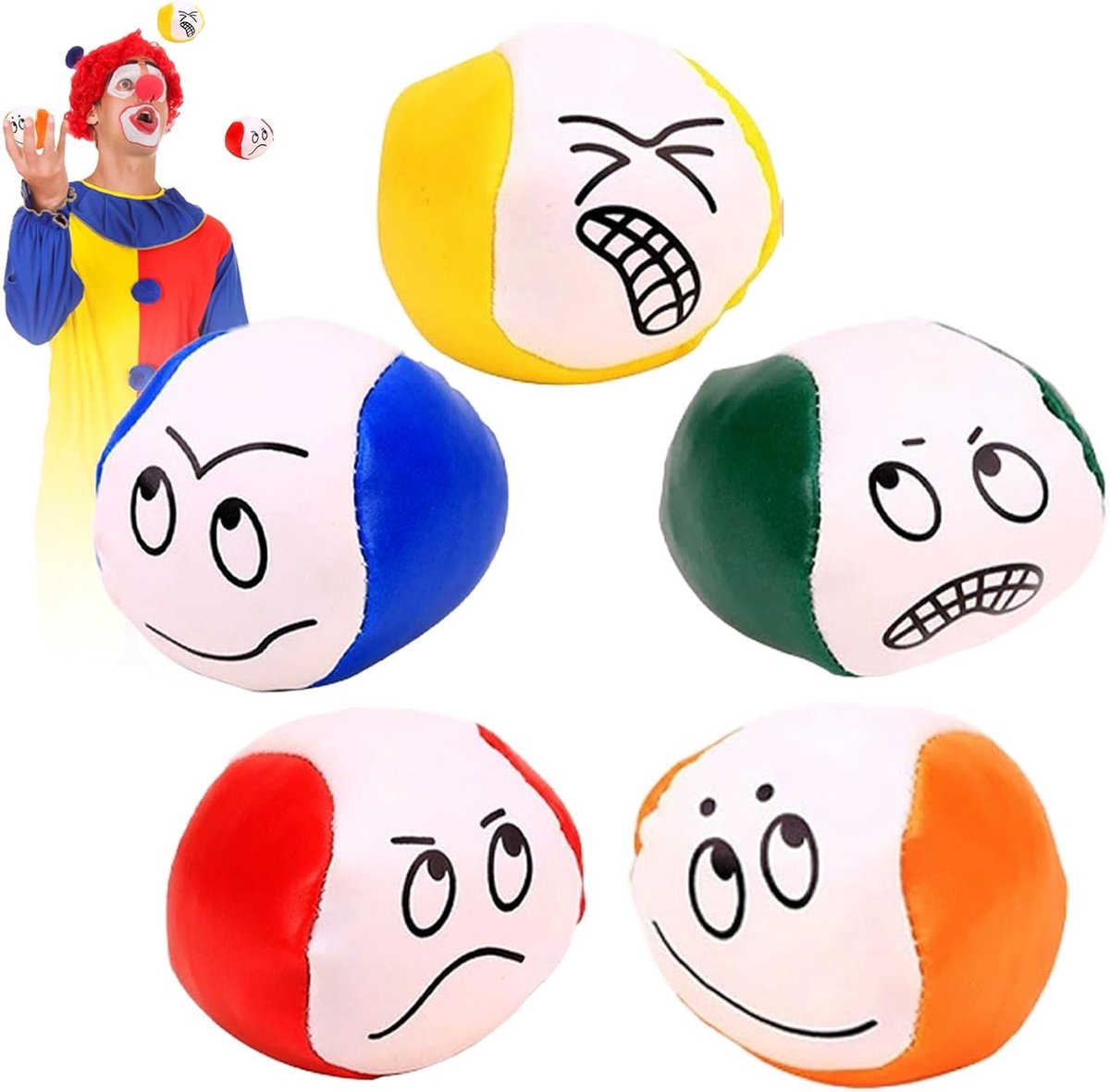 Zachte jongleerballen voor volwassenen en beginners - 5 stuks PU jongleerballen ideaal voor buitenspellen en circusactiviteiten