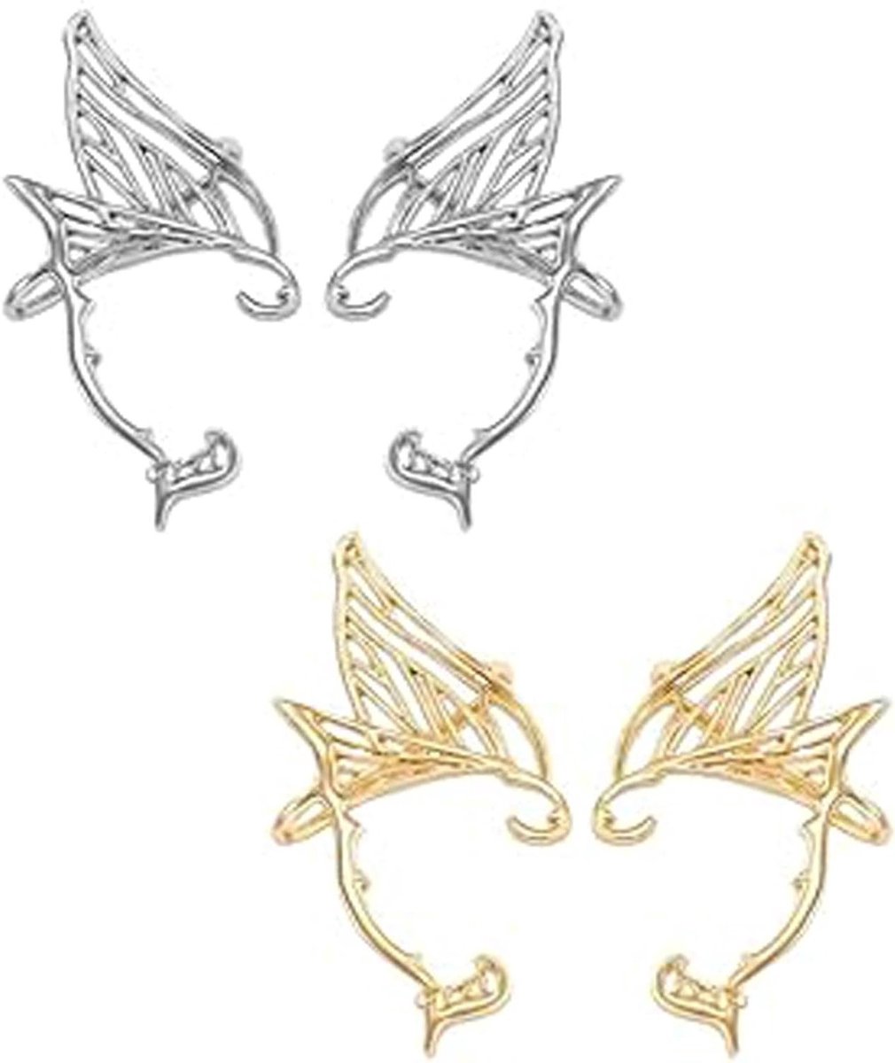 Vintage Elf Oren voor Volwassenen en Kinderen, Perfect voor Cosplay en Feestelijke Kostuums in Goud en Zilver