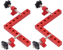 Dailygoody - Spacnana 90 Graden Hoekklem - Aluminium Positioneringsklem voor Houtbewerking - Set van 2