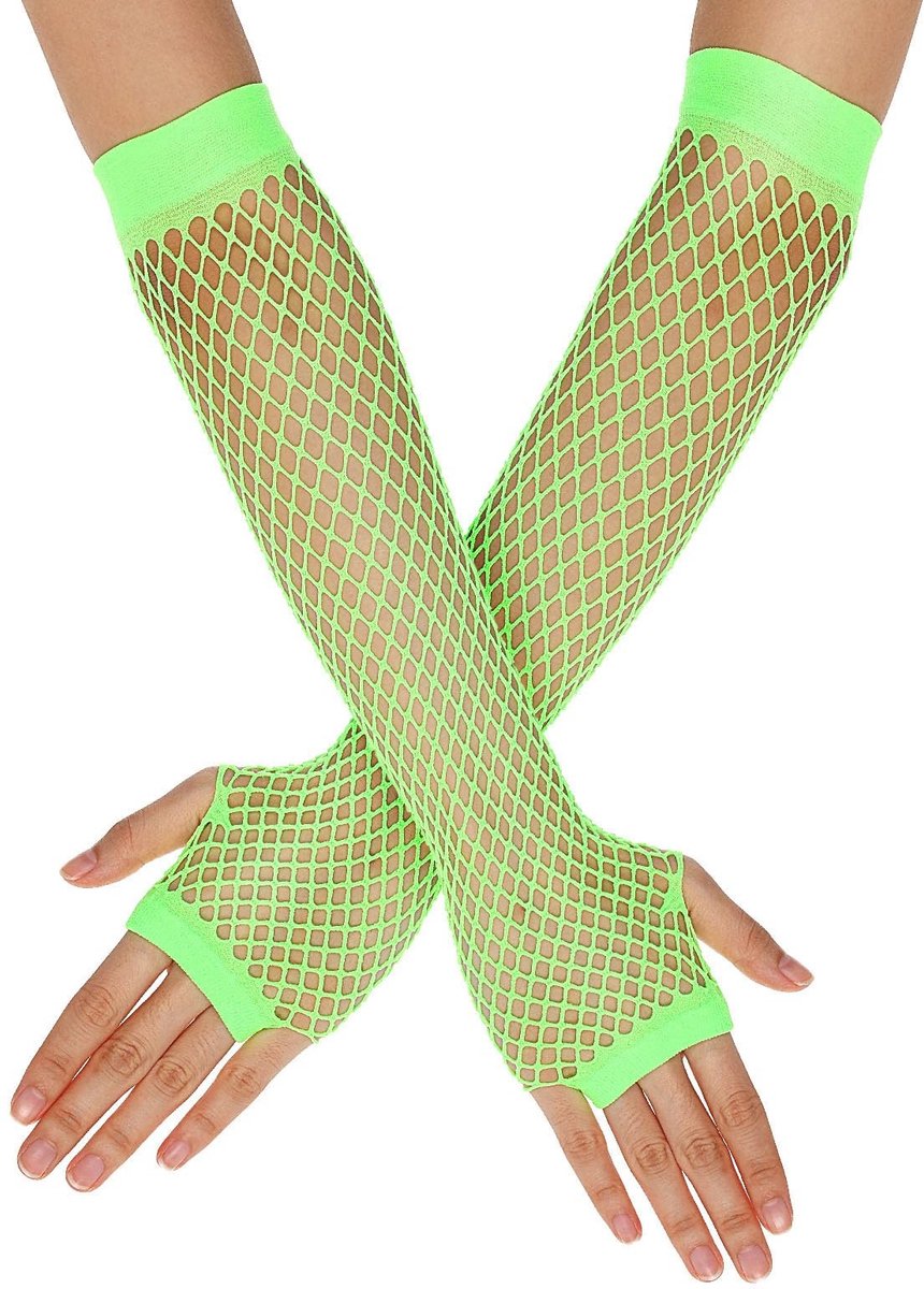 Dailygoody - Lusofie 80s Visnet Handschoenen - Vingerloze Handschoenen - Retro Jaren 80 Stijl - Lange Nylon Net Handschoenen - Cosplay Accessoires - G...