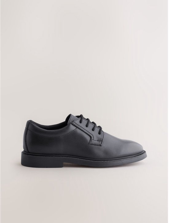 Next - Jongens - Leren veterschoenen voor school - Zwart
