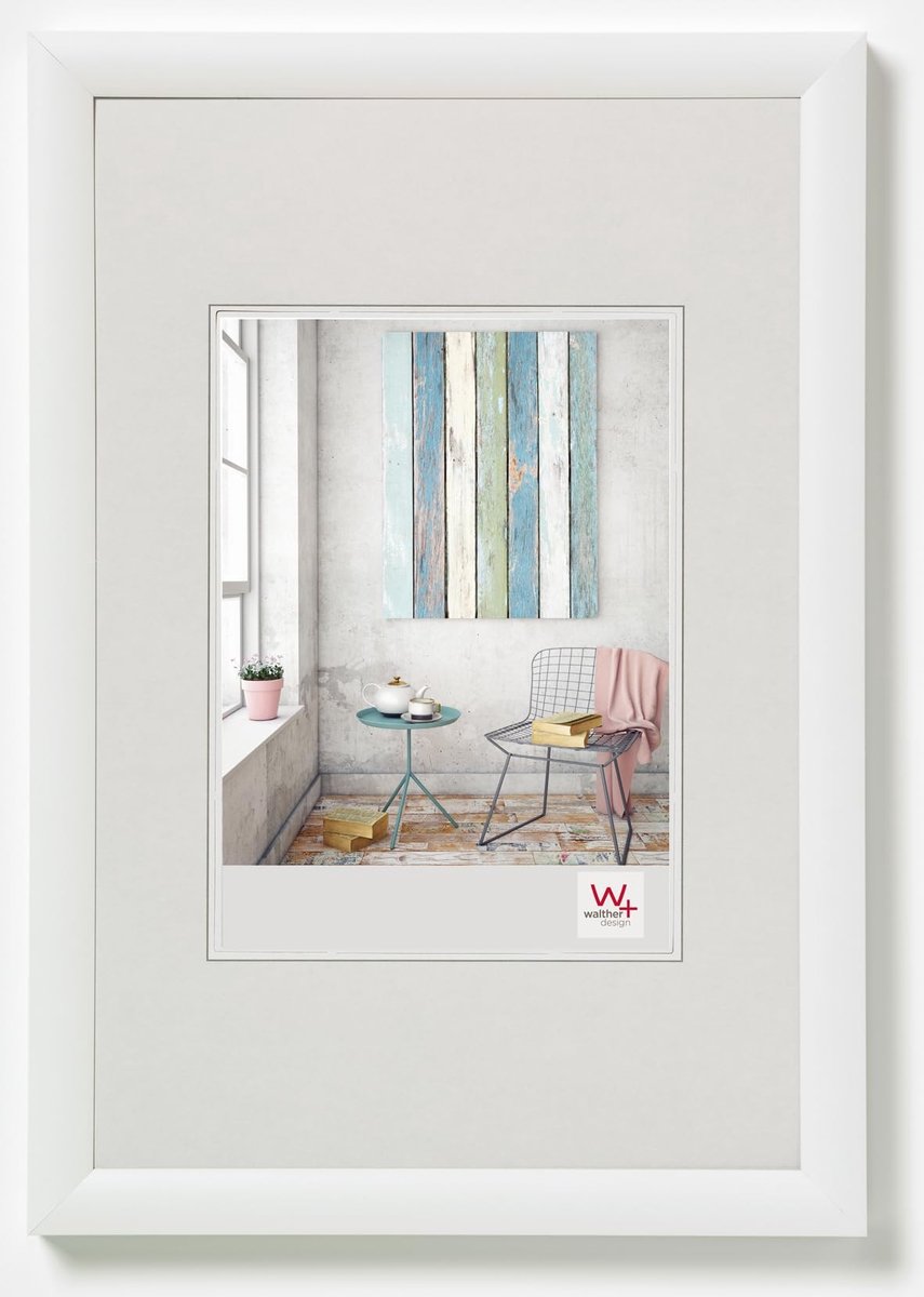 Dailygoody - Fotolijst - Kunststof lijst - Trendstyle - Wit - Perfect voor woondecoratie - 20 x 30 cm - Voor het tonen van foto's