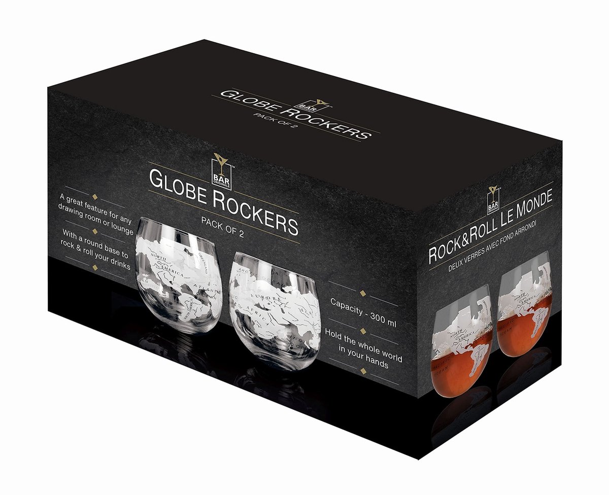 Dailygoody - Globe Rocker Glazen - Whisky en Cognac Drinkservies - Elegante Ronding - 2 Stuks - Herbruikbaar Genieten - Perfect voor Thuis