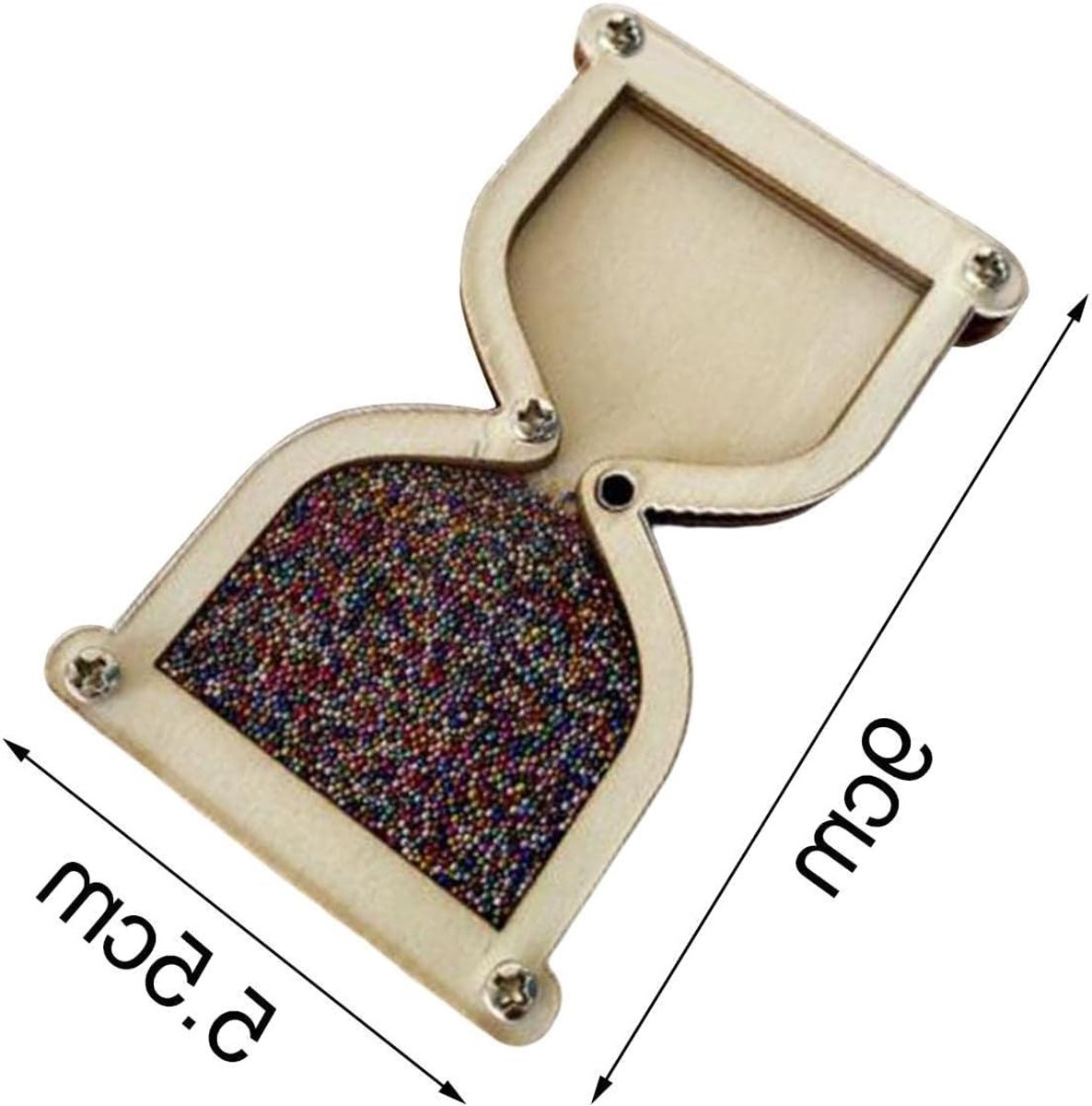 Houten Zandloper in Blauw voor Educatief Speelgoed voor Peuters en Kinderen vanaf 3 Jaar, Perfect voor Ontwikkeling en Spelletjes