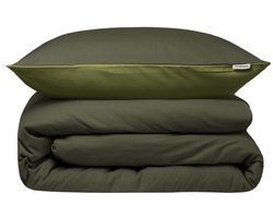 Beddinghouse Warm dekbedovertrek - Eenpersoons - 140 x 200/220 cm - Groen