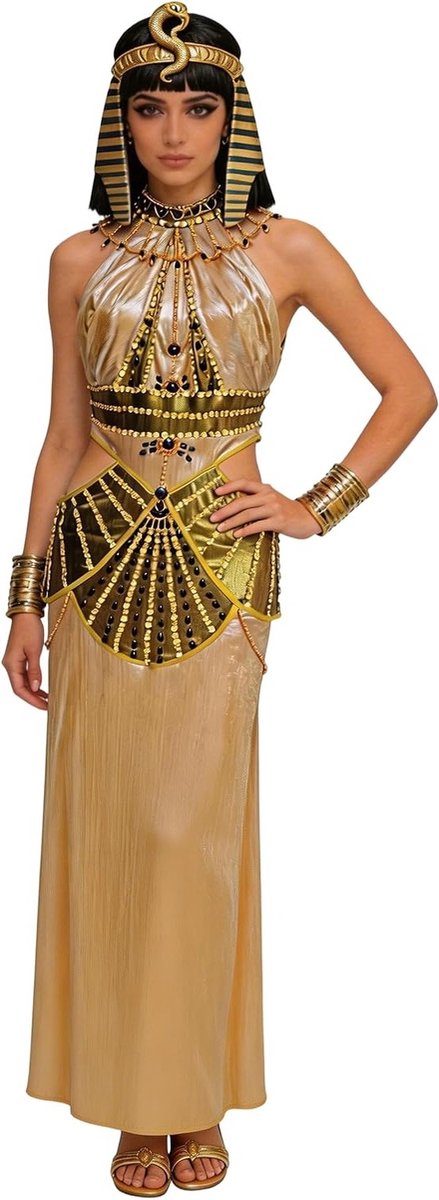 Cleopatra Parel Sequins Kostuum voor Vrouwen - Egyptische Kleding en Godin Outfit voor Feestjes en Theatrale Voorstellingen