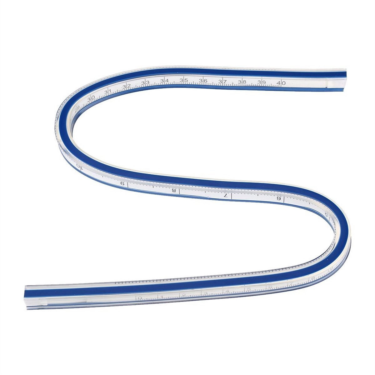 Dailygoody - Flexibele Curve Liniaal - Meetinstrument - 40cm - Dubbelzijdig CM en Inch - Voor Tekenen en Ontwerpen - Geschikt voor Kleding