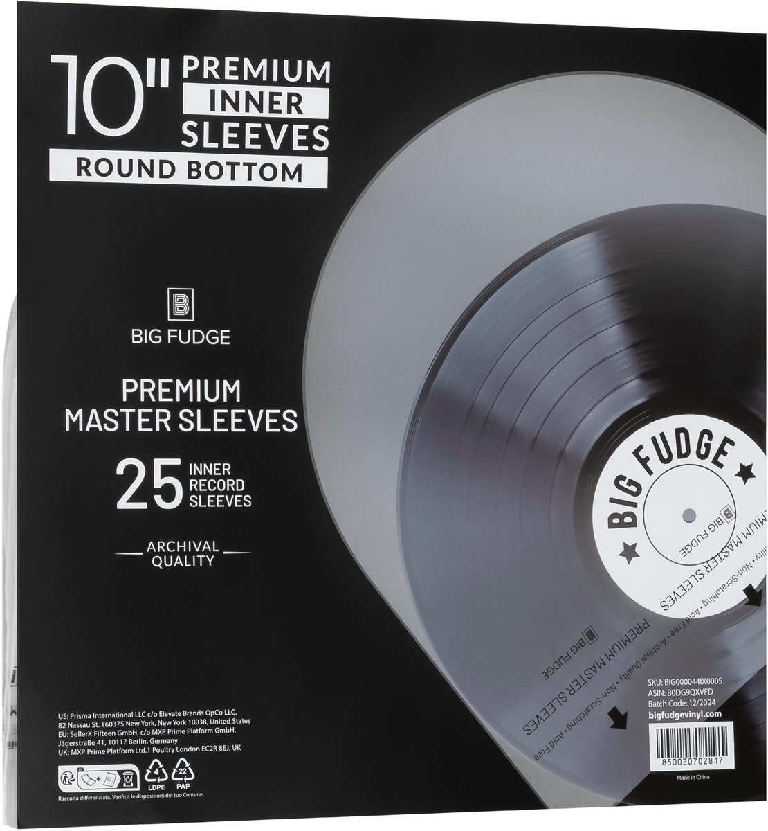 Dailygoody - Vinyl beschermhoes - Antistatische LP covers - Set van 25 - 10 inch - en rijstpapier - Bescherming voor platen - Perfect voor verzam...
