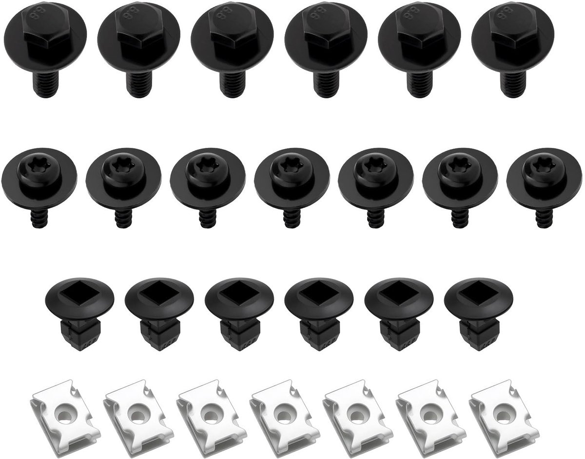 Dailygoody - Bevestigingsschroeven - 26-delige set voor montage - Hoogwaardige kwaliteit - Geschikt voor VW - Inclusief diverse maten schroeven - Idea