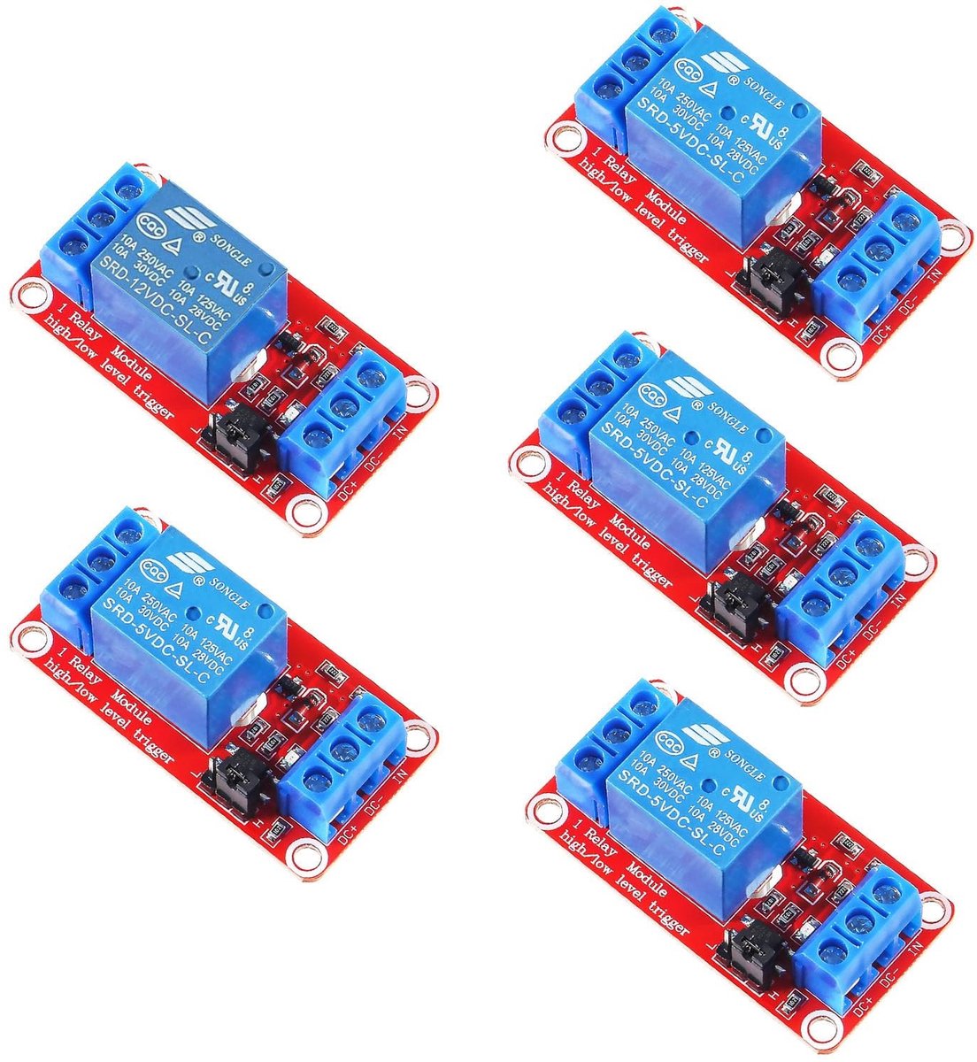 Dailygoody - 1 Kanaal Relay Module 12V met Optocoupler - Ideaal voor Raspberry Pi & Arduino