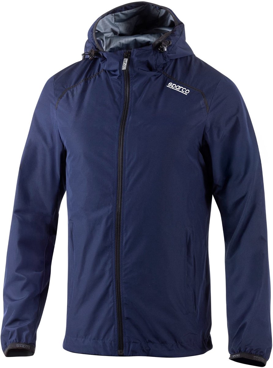 Sparco SL Windjack - Zwart — Marineblauw
