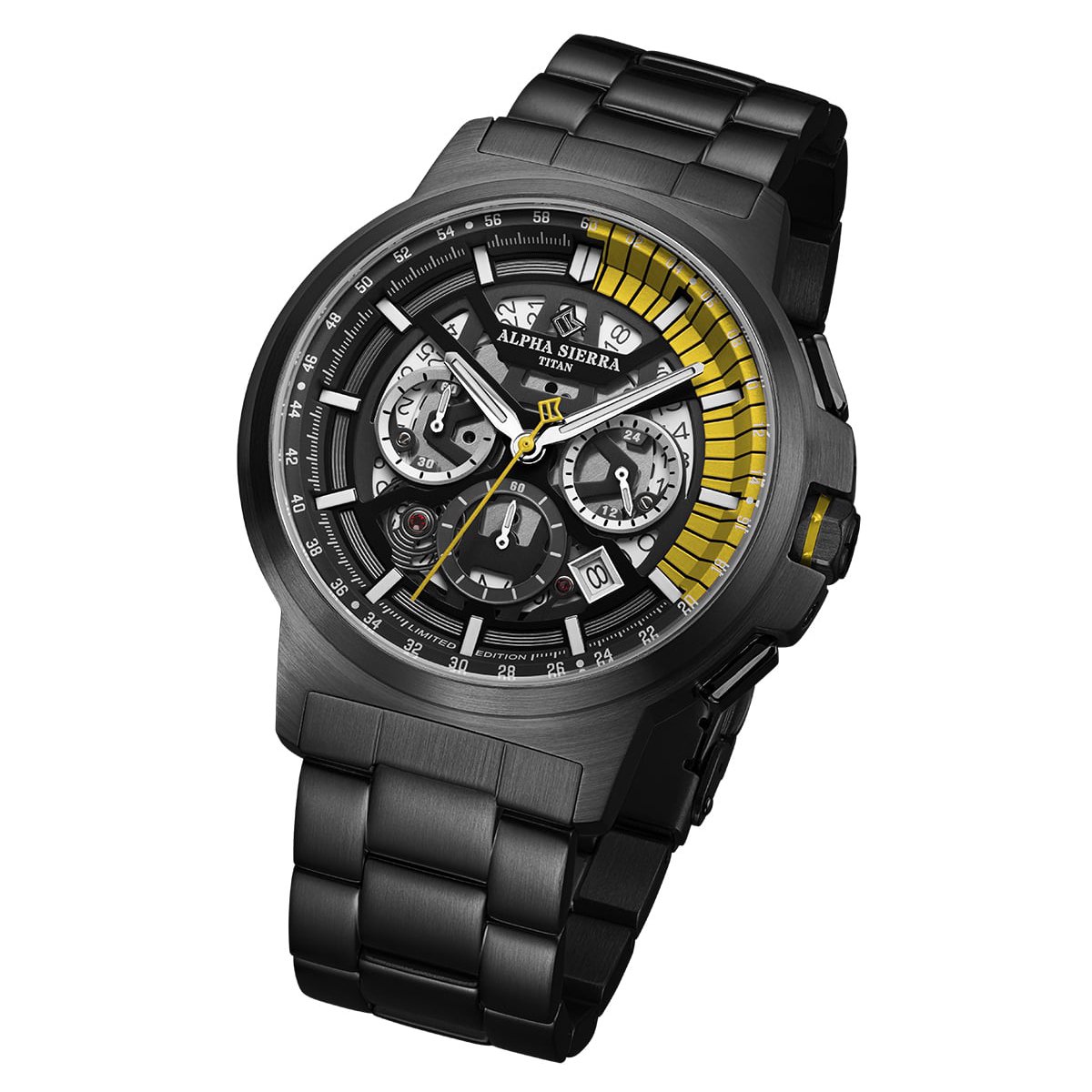 Alpha Sierra - Heren Horloge Titan - Zwart